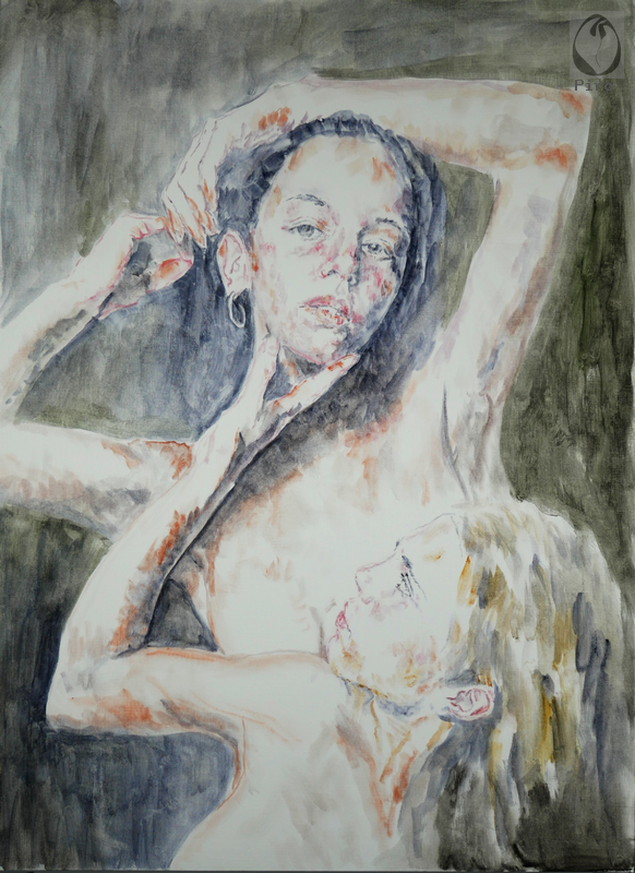 oil on paper - olio su carta di Piro